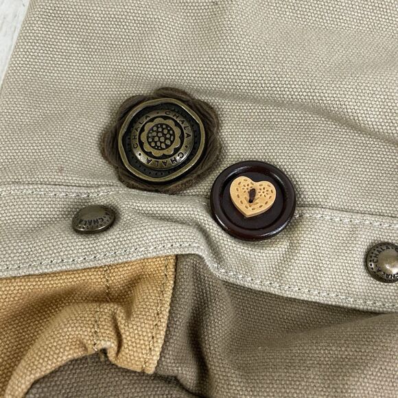 Chala Purse Sand Canvas Crossbody with Calico Cat Key Chain Change Purse NWT - Picture 5 of 13